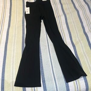 Black flare leggings